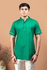 The deep green shirt kurta